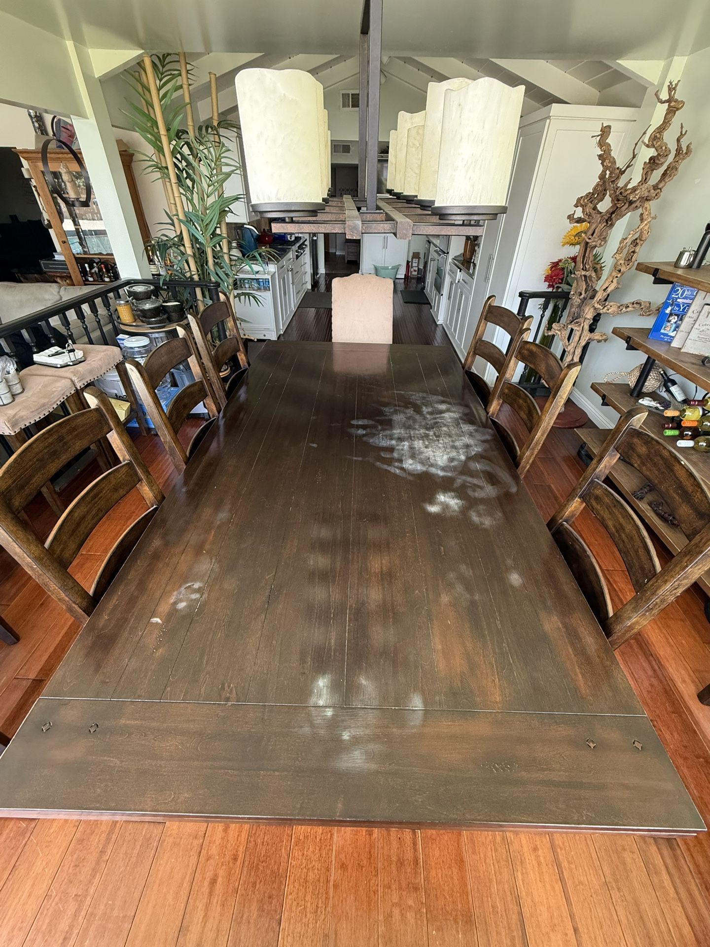Pottery Barn 12 seat, Pilgrim Dining set (3 Stools Free)
