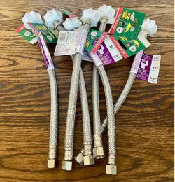 Fluidmaster 3/8" x 7/8" x 12" Stainless Steel Click Seal Toliet Supply Line/ Connector