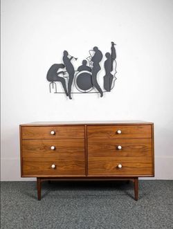 Large Vintage Jazz Quintet Metal Sculpture by Curtis Jere
