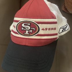 SAN FRANCISCO 49ERS Hat Red / White Adjustable Strapback Baseball cap by Reebok