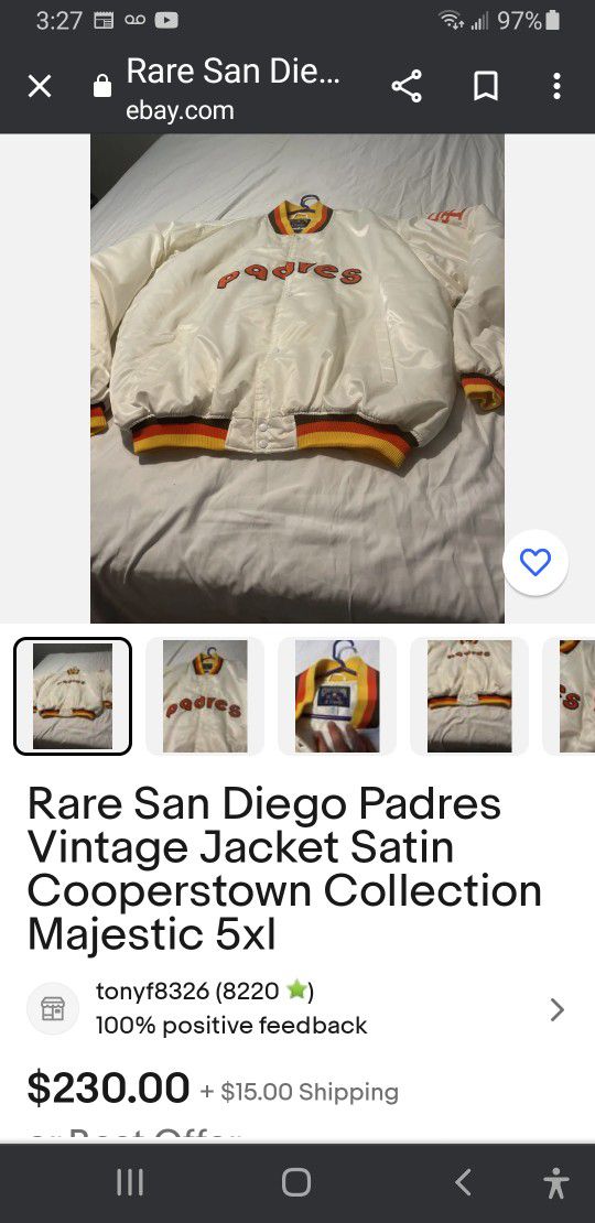Vintage San Diego Padres Jacket AUTHENTIC Majestic MLB Collection ADULT XL  for Sale in Spring Valley, CA - OfferUp