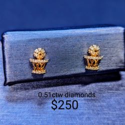 10k Gold Natural Diamonds 0.51ctw 