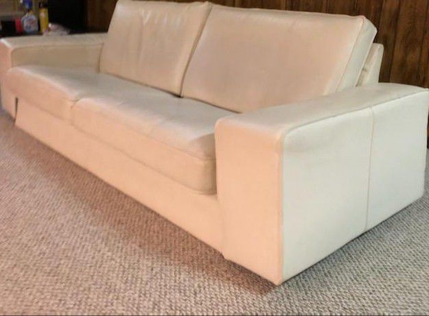 White leather couch. Great condition.