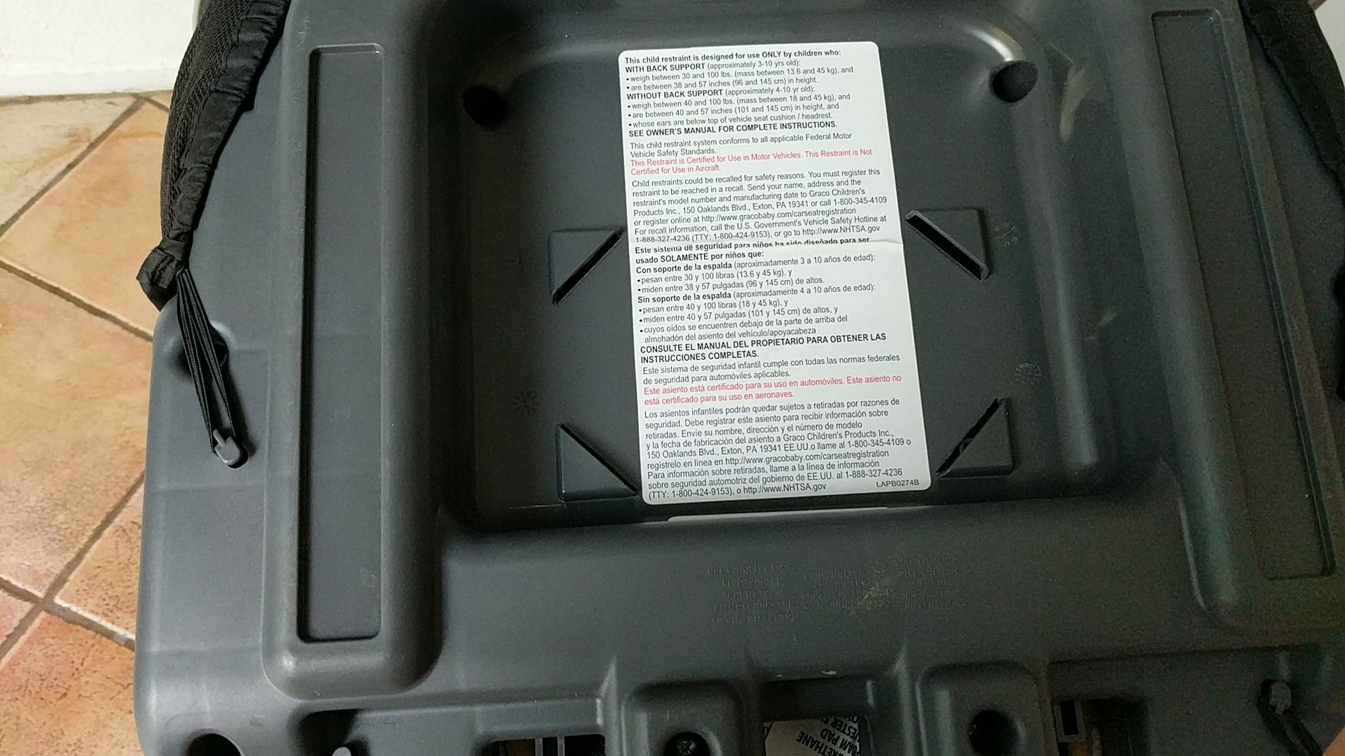 Booster car seat