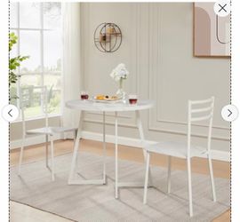 Table marble two chairs