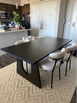 Dining table and chairs