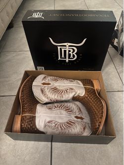 Texas boot Ranch Tan Basketweave Leather Boots