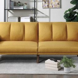 Brand New Mustard Yellow Futon Sofa Sleeper