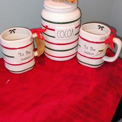 Rae Dunn Christmas Cocoa Set 