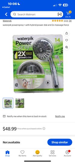 Waterpik PowerSpray+ Shower Head – Brand New, Out of Stock