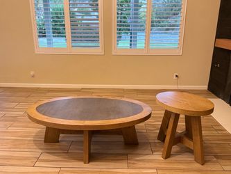 Modern wood Coffee Table & End Table Set – Like New