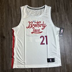 Joel Embiid Philadelphia 76ers Fanatics Fastbreak Jersey - City Edition - White