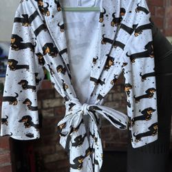 Women’s Dachshund Print Robe 