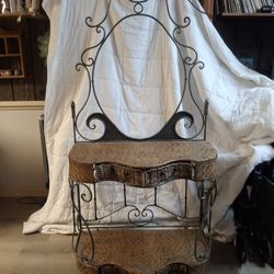 Wicker And Iron Vanity