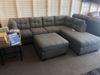 Ashley Grey Sectional w/ Ottoman