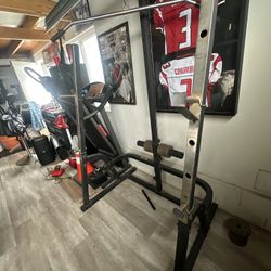 Squat rack/bench rack/lat pull down Does Not Include Bar