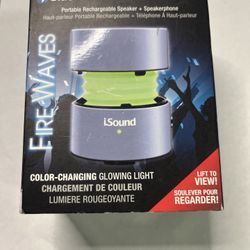 Speaker Wireless Bluetooth Rechargeable Color Changing iSound Silver(NEW)