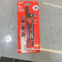 Milwaukee 10 PC./P. Impact Magnetic Bit holder Set 