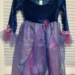 blue & purple/pink fairy dress sz 8-10