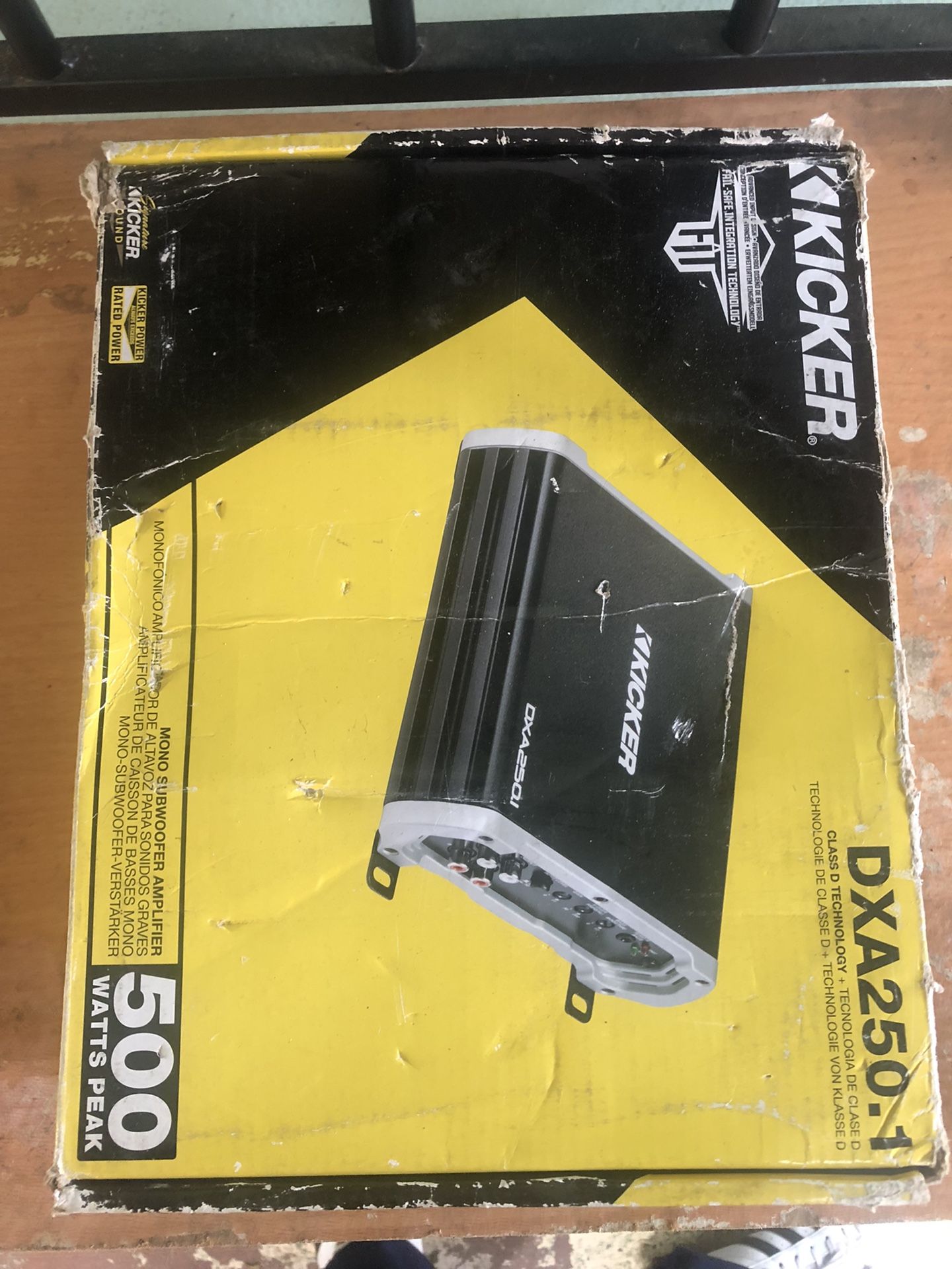 Kicker DXA250.1 (43DXA2501) 500W Max (250W RMS) DX-Series Monoblock Subwoofer Amplifier