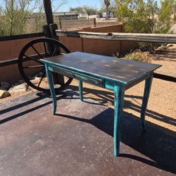 Rustic Side Table With Drawer.