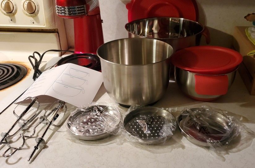 Dash Stand Mixer with 1 Bowl - Option To Purchase 3 Bowls Belwares Bowls With Lids & inserts separately