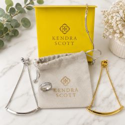 Authentic Kendra Scott Jewelry Lot 3 Pieces with Original Box & Dust Bag