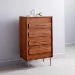 West Elm Gemini 5-Drawer Dresser (28"), Cool Walnut