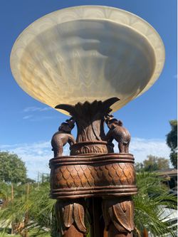 Neoclassical-style torchiere floor lamp