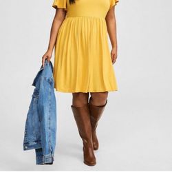 Torrid Yellow Dress (3) NWT 