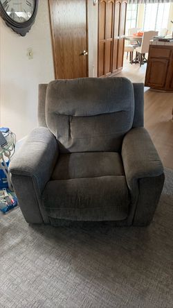 Gray Fabric Recliner Chair