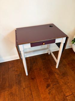 Cute painted ikea desk with drop-leaf