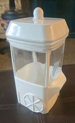 White ceramic/glass popcorn cart