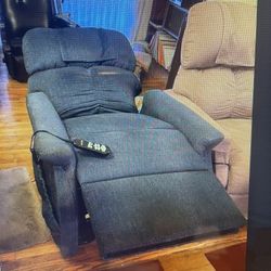 Gray Recliner In Good Condition Reclines Into A Bed 