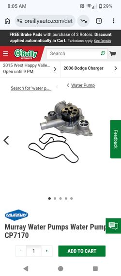 New water pump for 2006-2010 Dodge charger v8 hemi