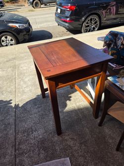 small oak wood desk