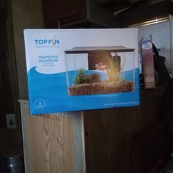 Topfin 3gal Trapezoid Aquarium 