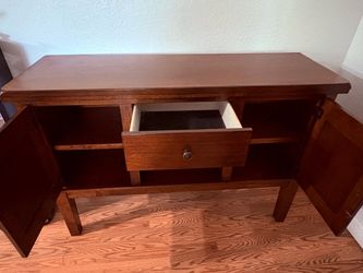 Wood Sideboard Buffet with Drawer and Cabinets