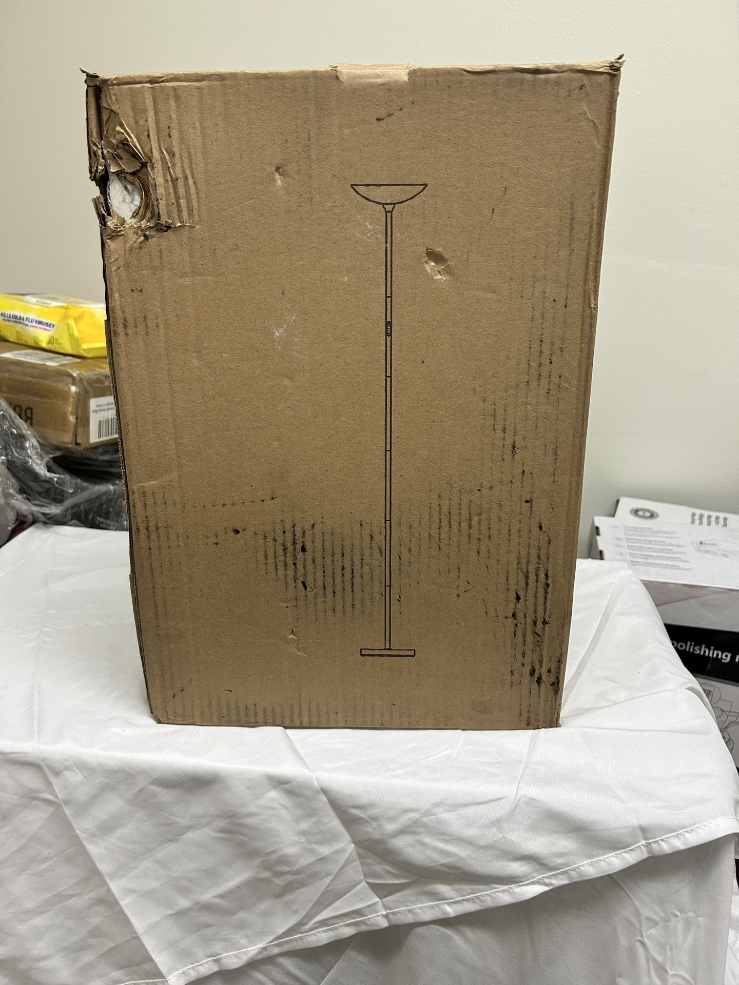 LED Floor Lamp - Remote & Touch Control, 40W/2400LM Sky Torchiere Standing Lamp, Fully Dimmable, 3 Color Temperatures, Ideal for Living Room & Bedroom