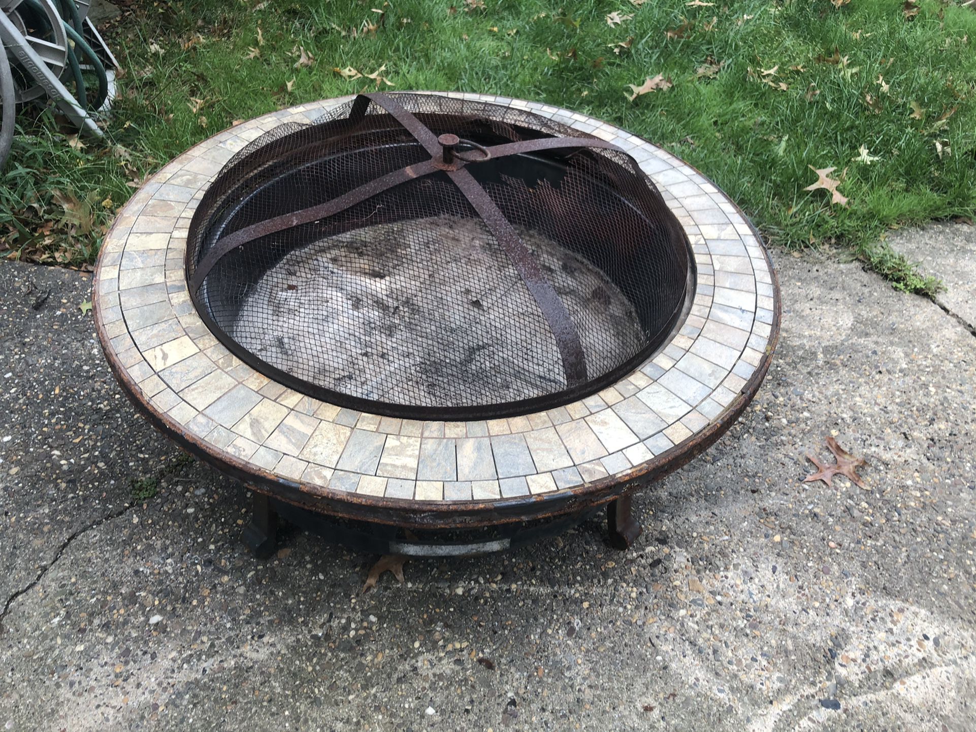 40 Inch Tiled Fire Pit See Photos And Description 