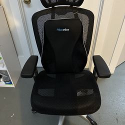 Desk chair—adjustable, swivel, roll