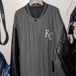 Leather and Wool Kansas City Royals Reversible Jacket