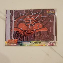 Pokemon Topps AWAKENINGS #2 Mewtwo Strikes Back Pokemon Card Blue Logo - NM