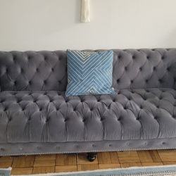 Grey Valvet Sofa