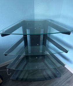 Glass Tv entertainment stand