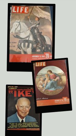 Old Life Magazines And Dwight Eisenhower Tribute 