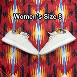 Allbirds Fluff WRF Women's Size 8 Beige Wool Athletic Running Shoes 0721 NV1