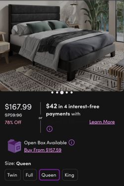 Bed Frame (queen) Base De Cama (queen)