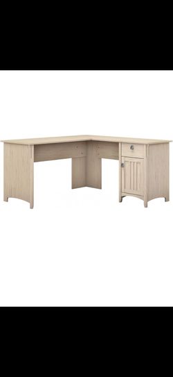 L-Shaped Computer Desk with Cabinet