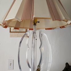Lucite Lamp Table